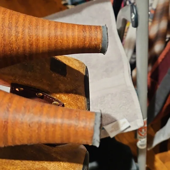 Michael Michael Kors wood leather heels size 8 sandals - Picture 7 of 8